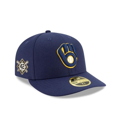 Sapca New Era Milwaukee Brewers MLB Jackie Robinson Day Low Profile 59FIFTY Fitted - Albastri